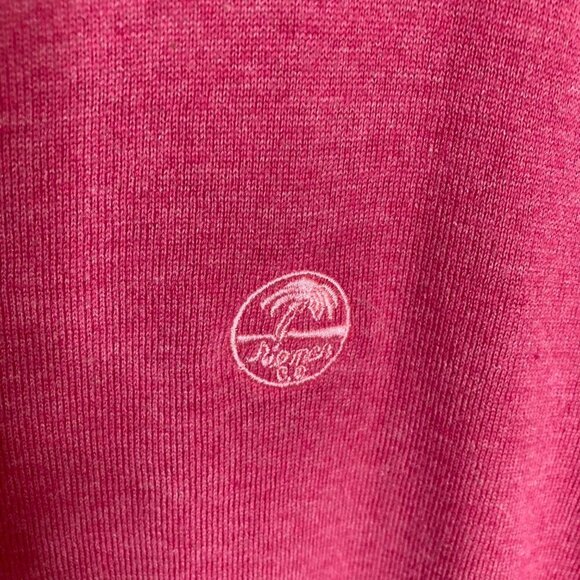 Peter Millar Crown Soft Silk Blend‎ Golf Sweater LIght Red/Dark Pink Tree Mens L - Picture 3 of 7